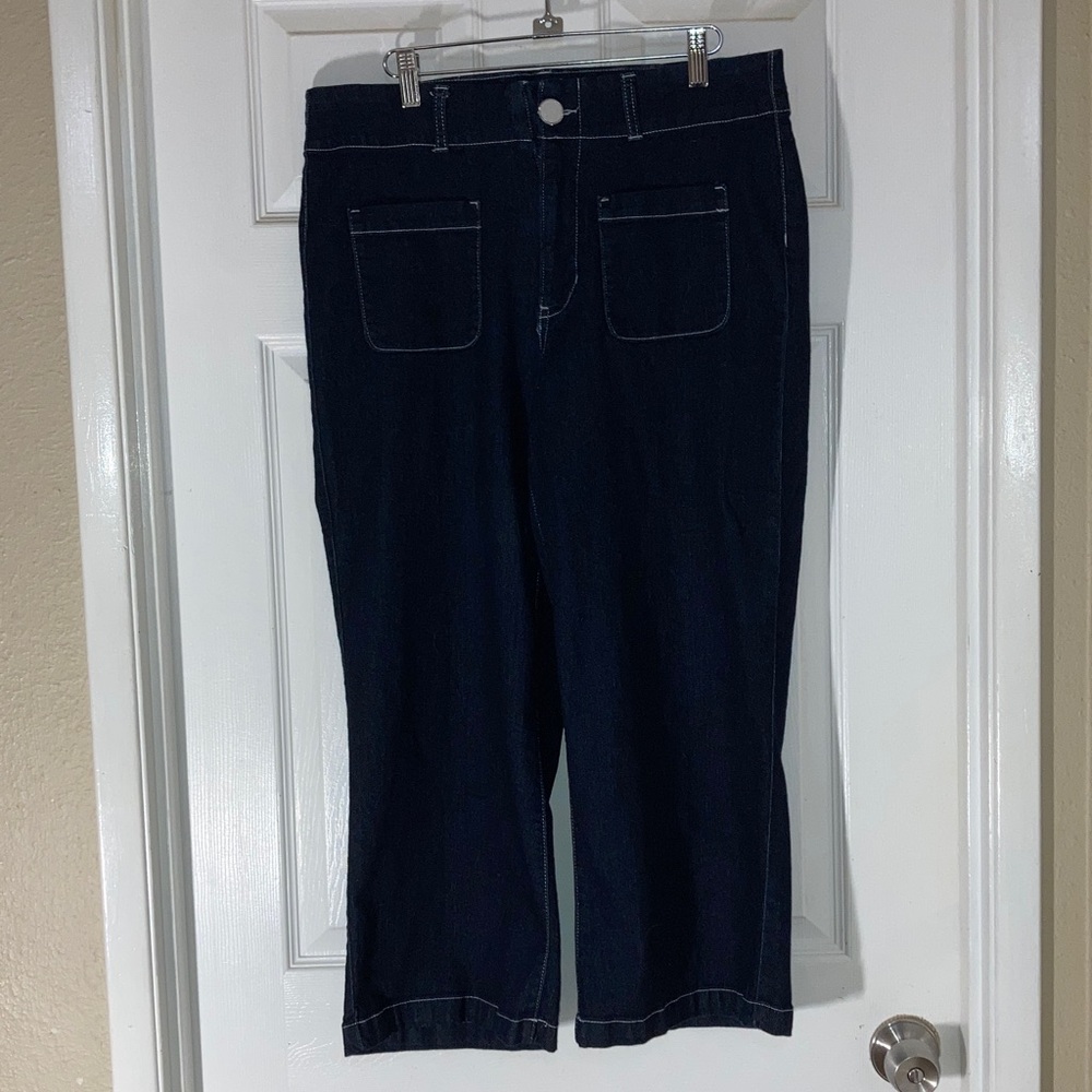 RACHEL ZOE Dark Blue cropped jeans 12